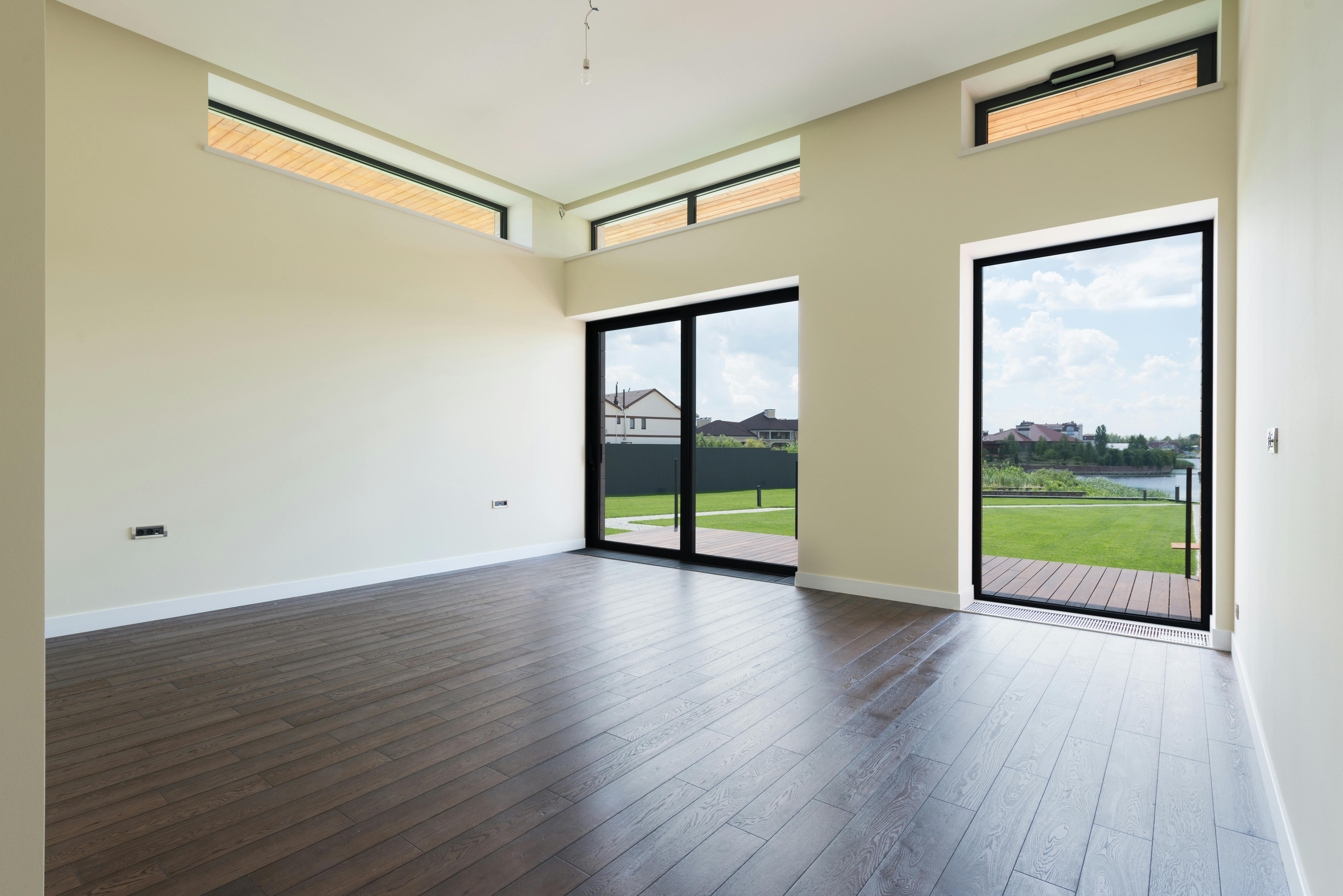 Modern interior with large windows and natural light