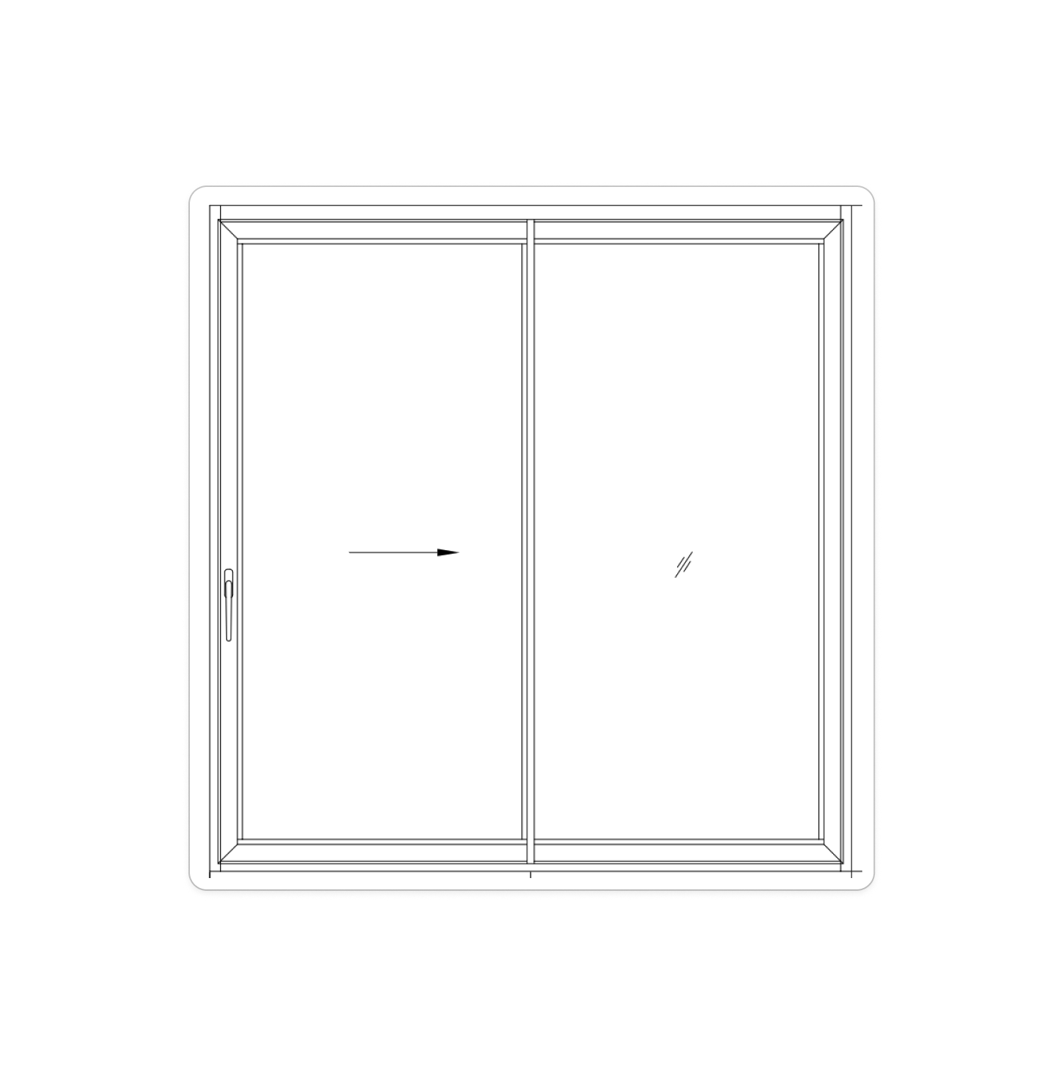 Traditional Sliding Door (2 Tracks)