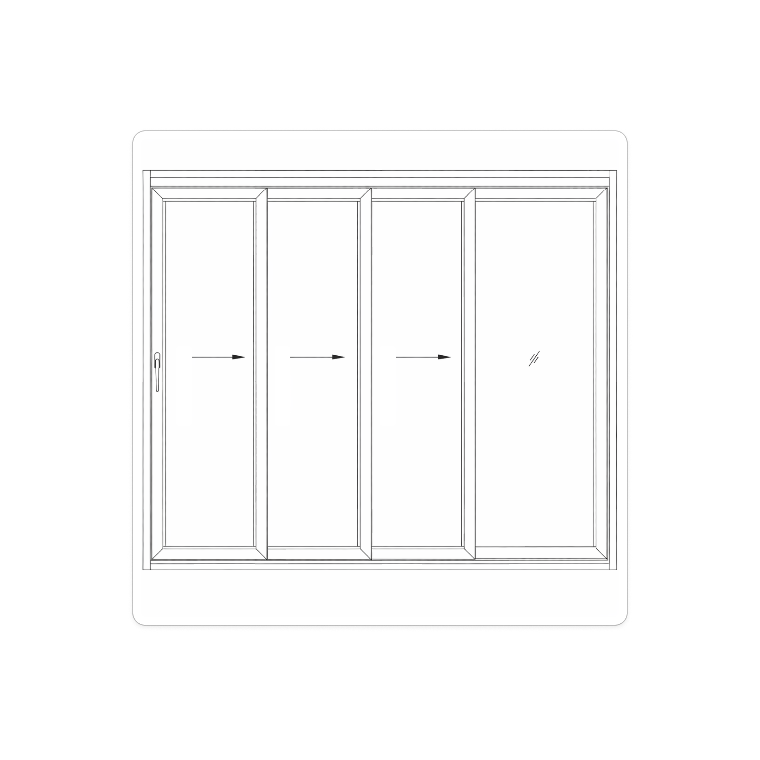 Traditional Sliding Door (4 Tracks)