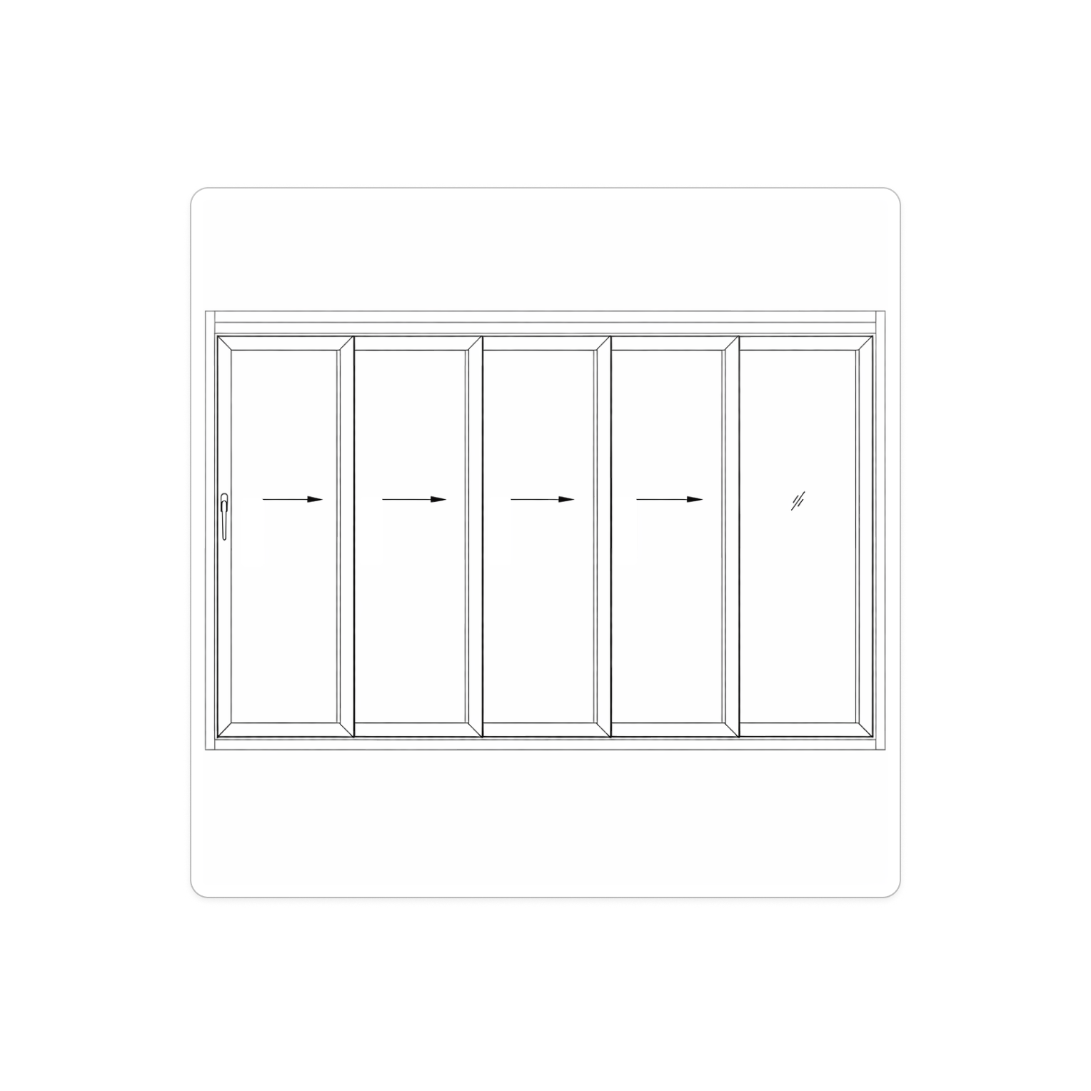 Traditional Sliding Door (5 Tracks)